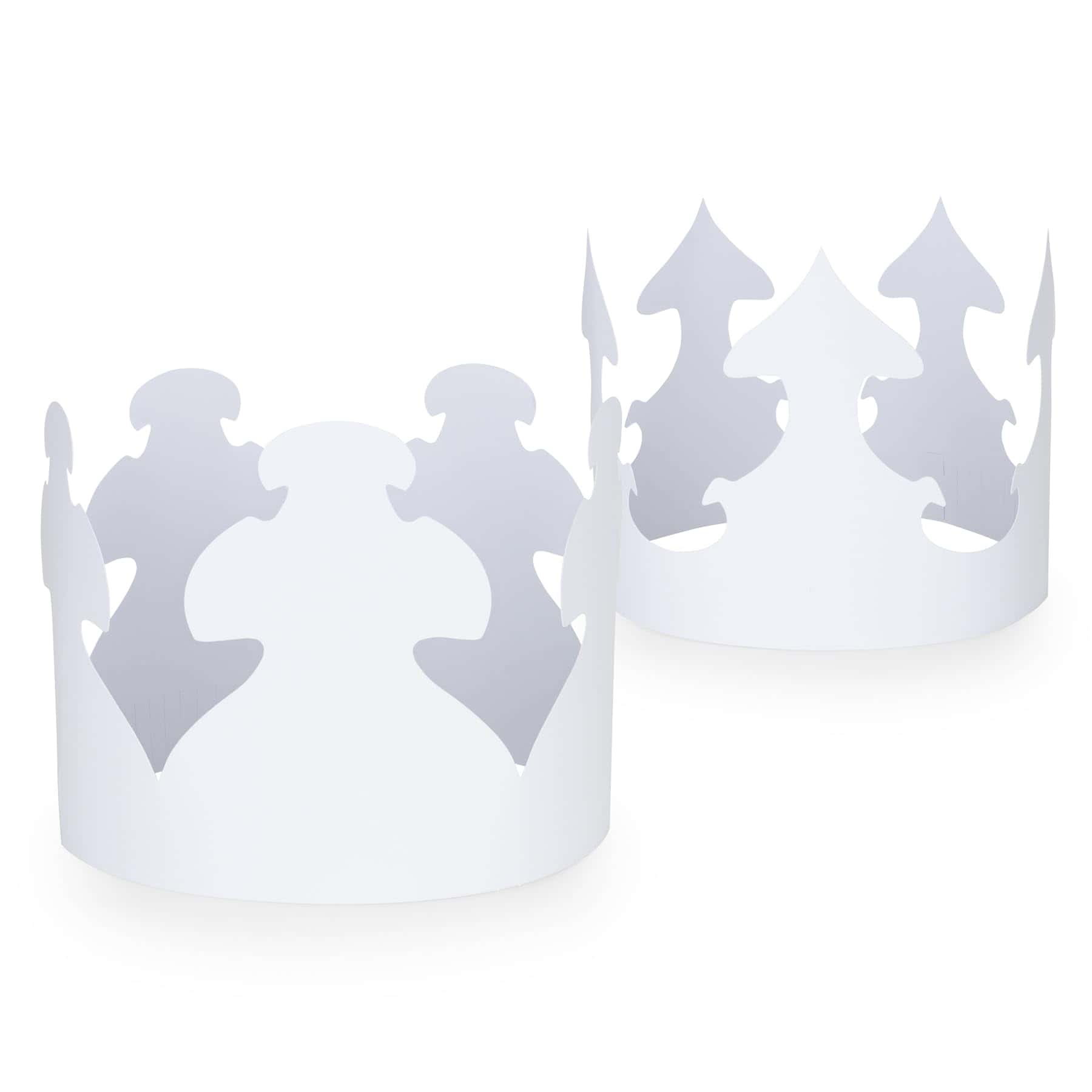 Coronas de Papel Blanco Hygloss Personalizables-Duraderas - Imagen 7