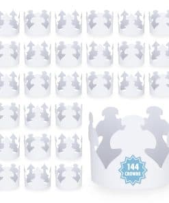 Coronas de Papel Blanco Hygloss Personalizables-Duraderas