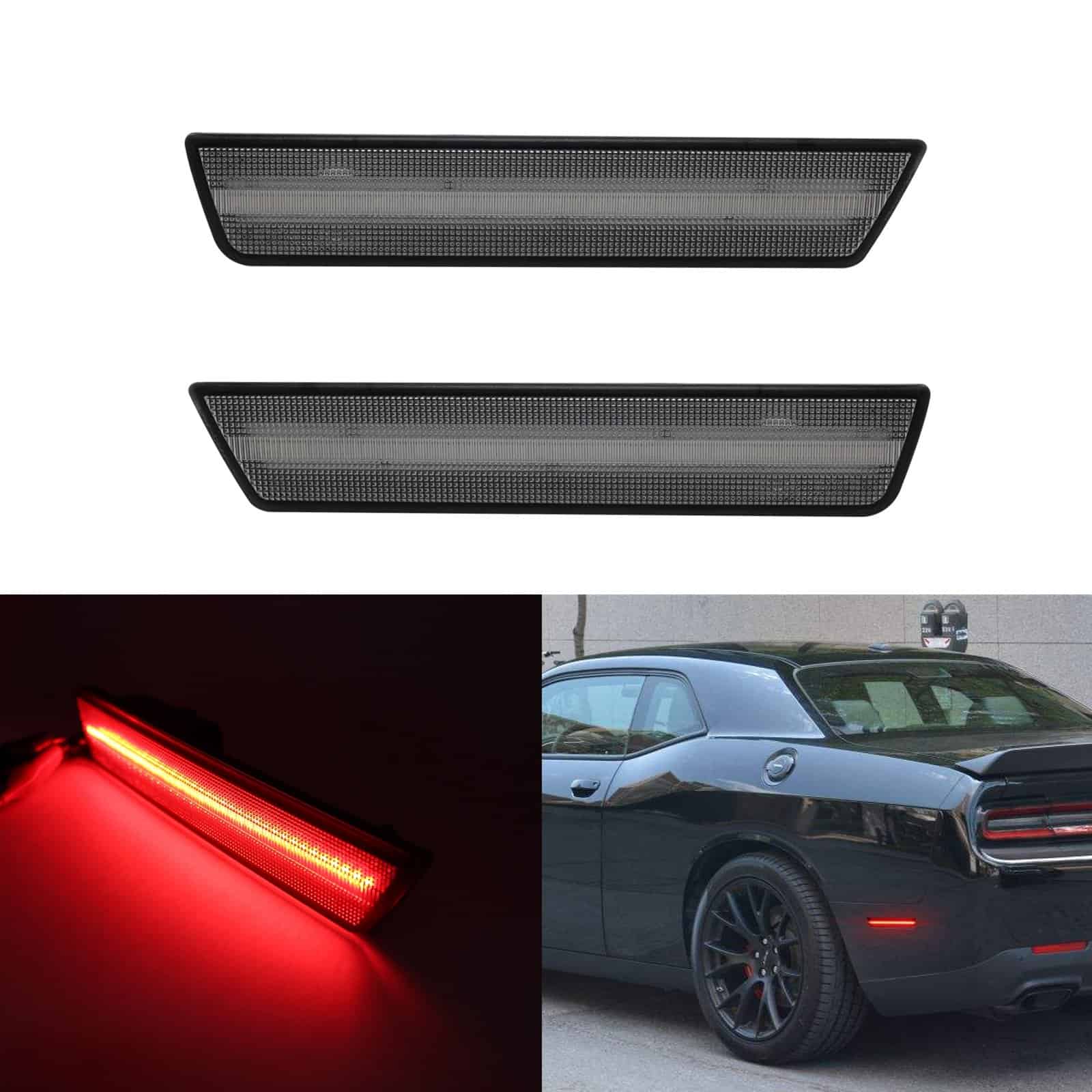 YaaGoo Lámparas/Luces Laterales Transparentes con Lente