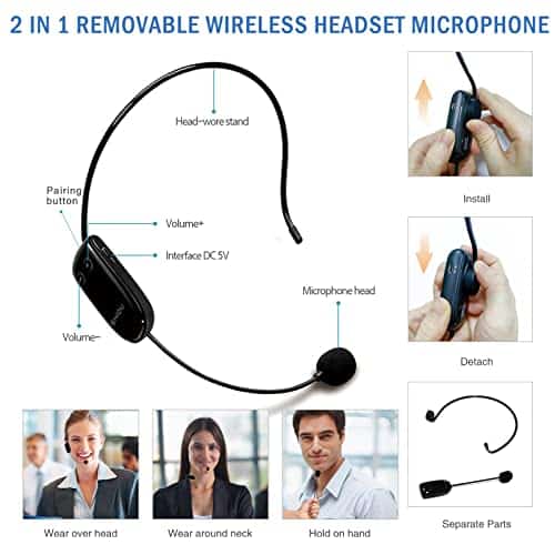 Amplificador de Voz con Micrófono Inalámbrico - 18W 4400mAh - Imagen 4