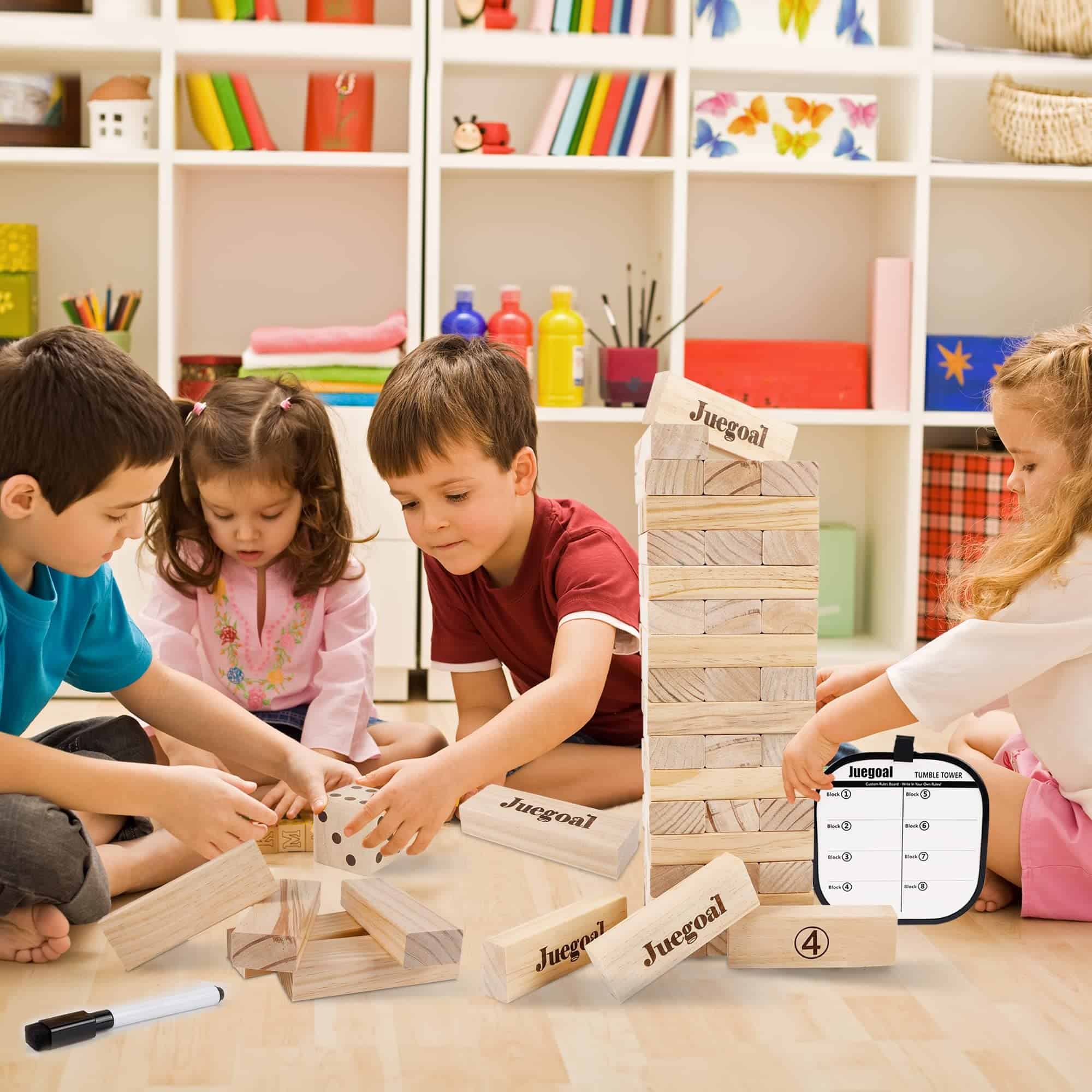 Juego de 54 piezas de bloques gigantes de torre de caída - Imagen 6