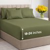 Juego de sábanas extra profundas para cama -Verde Salvia