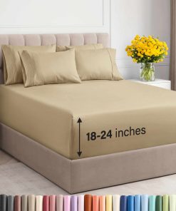 Juego de sábanas extra profundo Cal King - 6 -Beige