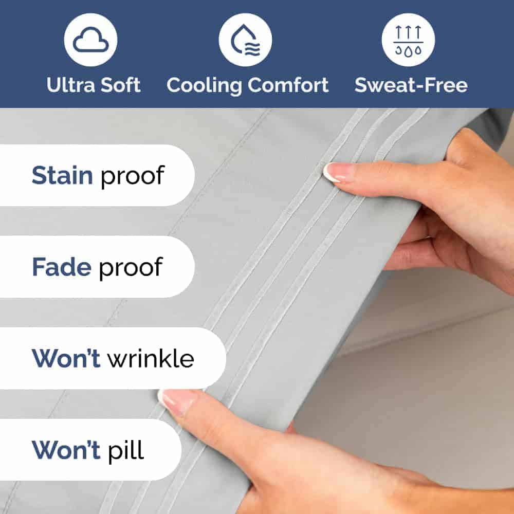 Juego de sábanas extra profundo - 6 -Gris Claro - Imagen 5