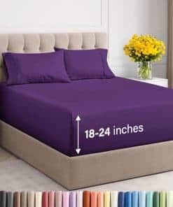 Juego de Sábanas Extra Profundas Twin XL - -Morado