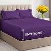 Juego de sábanas extra profundo para cama twin -Morado