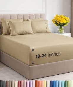 Juego de sábanas extra profundo King - 6 -Beige