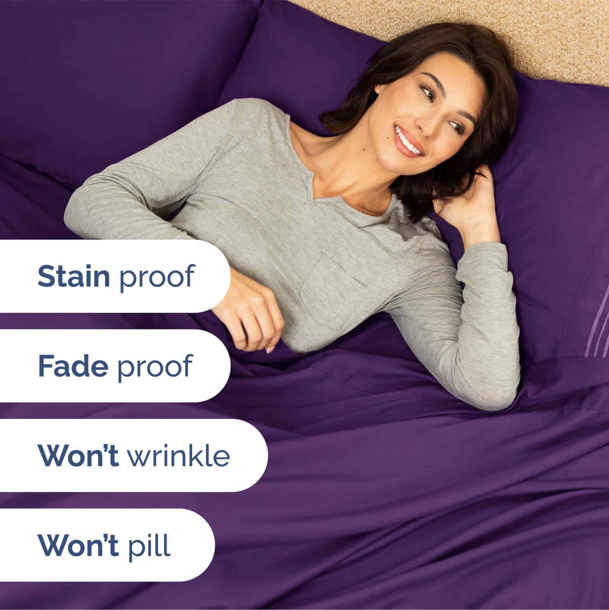 Juego de sábanas extra profundo Cal King - Juego de 6 - Imagen 5