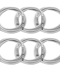 Seismic Audio - SASTSX-10White-6PK - Pack de 6 Cables de 10