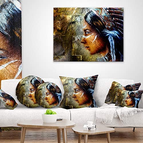 Funda de cojín lumbar con estampado de 'Mujer india con - Imagen 4