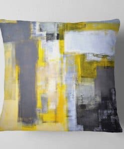 Almohada decorativa de diseño de Arte CU6269-18-18 Gris y