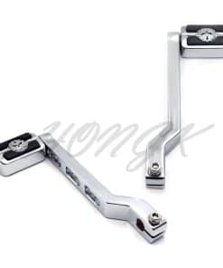 Palancas de cambio de marcha de aluminio cromado con