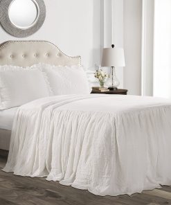 Juego de Colcha de Falda de Volantes Lush Decor - Juego de