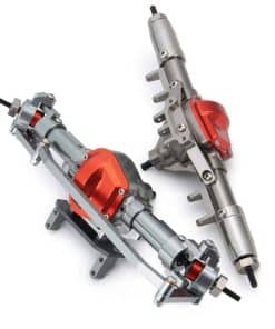 Juego de Ejes Delantero y Trasero de Aluminio CNC para 1/10