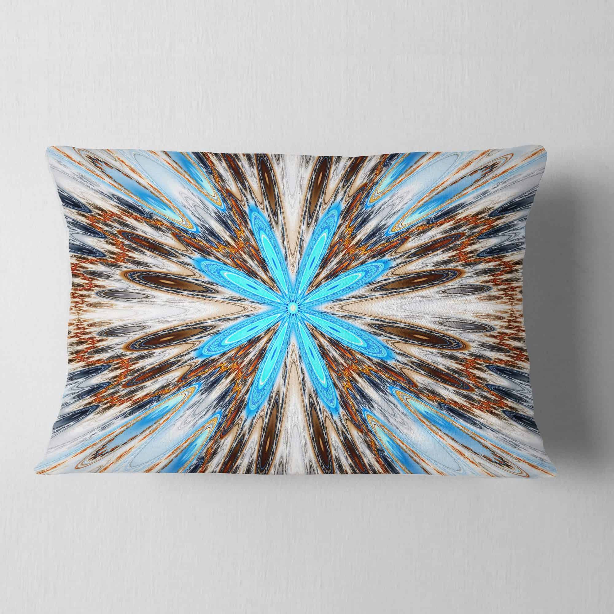 Funda de cojín rectangular Designart Flores con rayos