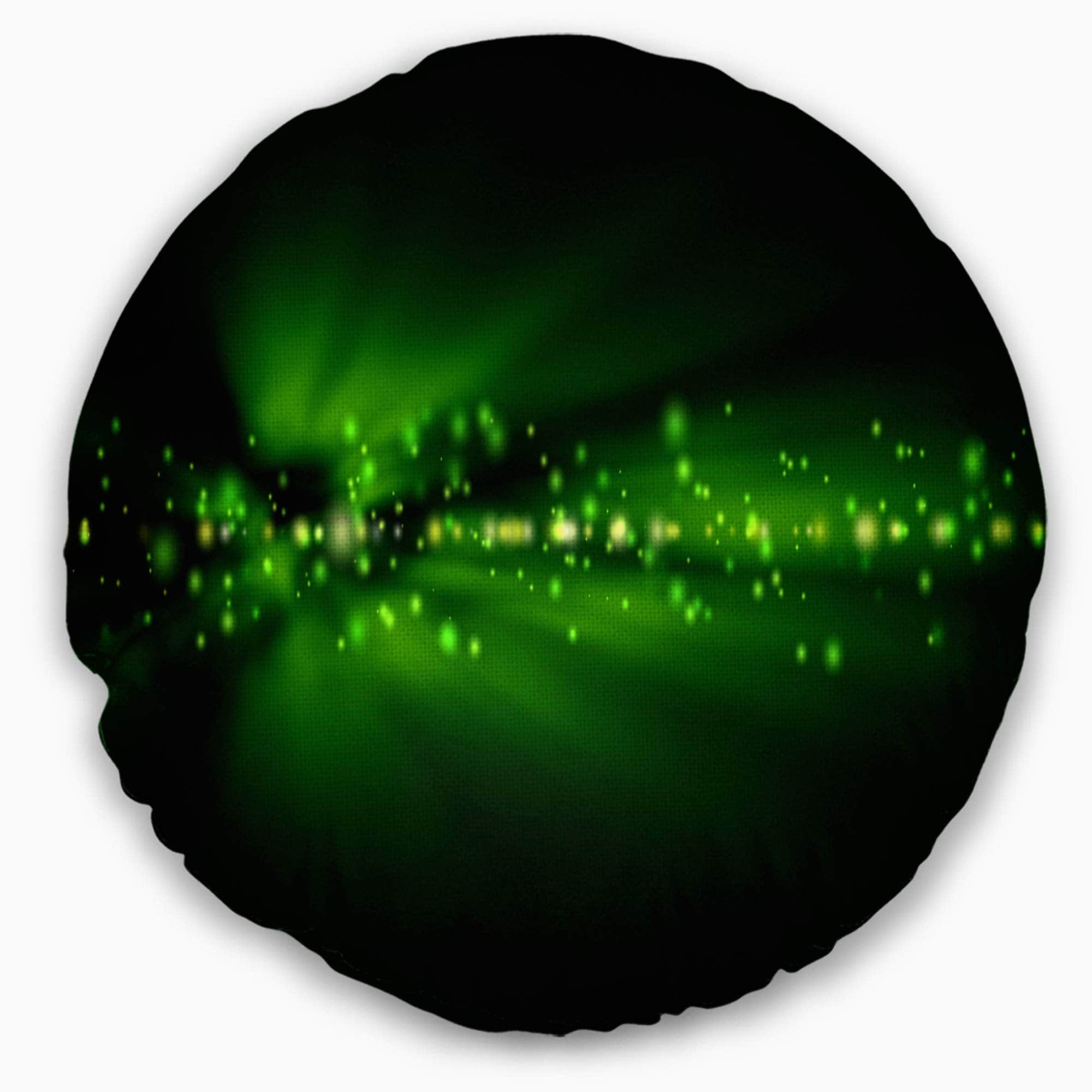 Designart Paisaje con luces verdes brillantes funda de