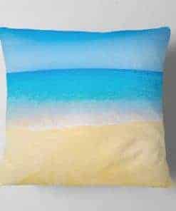 Almohada de decoración para sala, sofá, mar y cielo azul