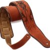 Correa de cuero para guitarra Dulphee, ancho de 2.8