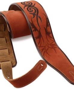 Correa de cuero para guitarra Dulphee, ancho de 2.8