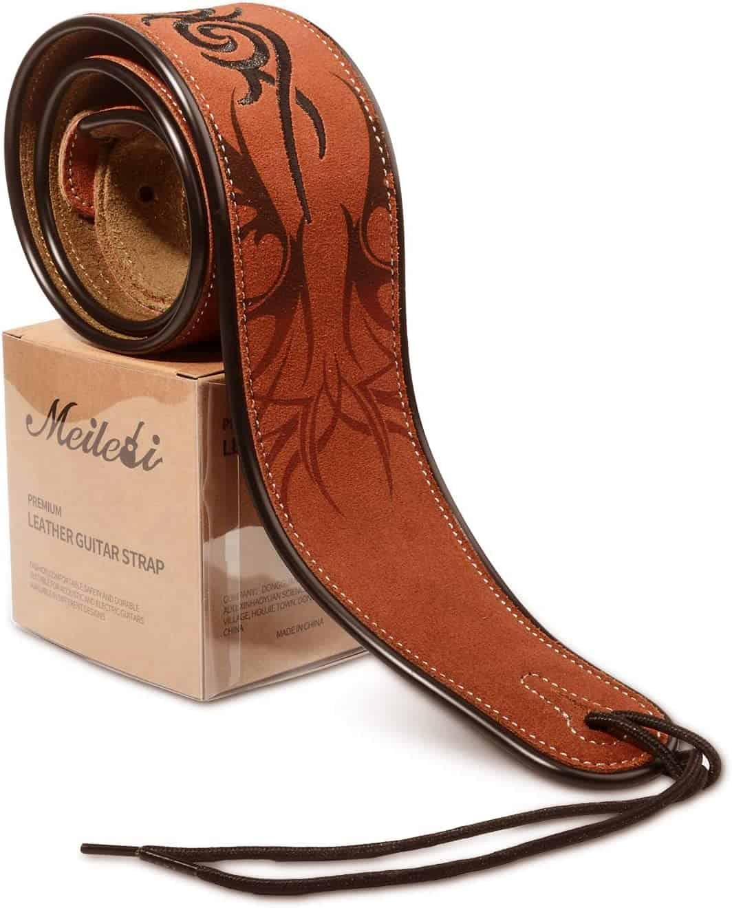 Correa de cuero para guitarra Dulphee, ancho de 2.8 - Imagen 9