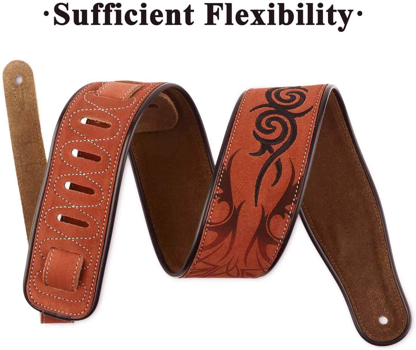 Correa de cuero para guitarra Dulphee, ancho de 2.8 - Imagen 3