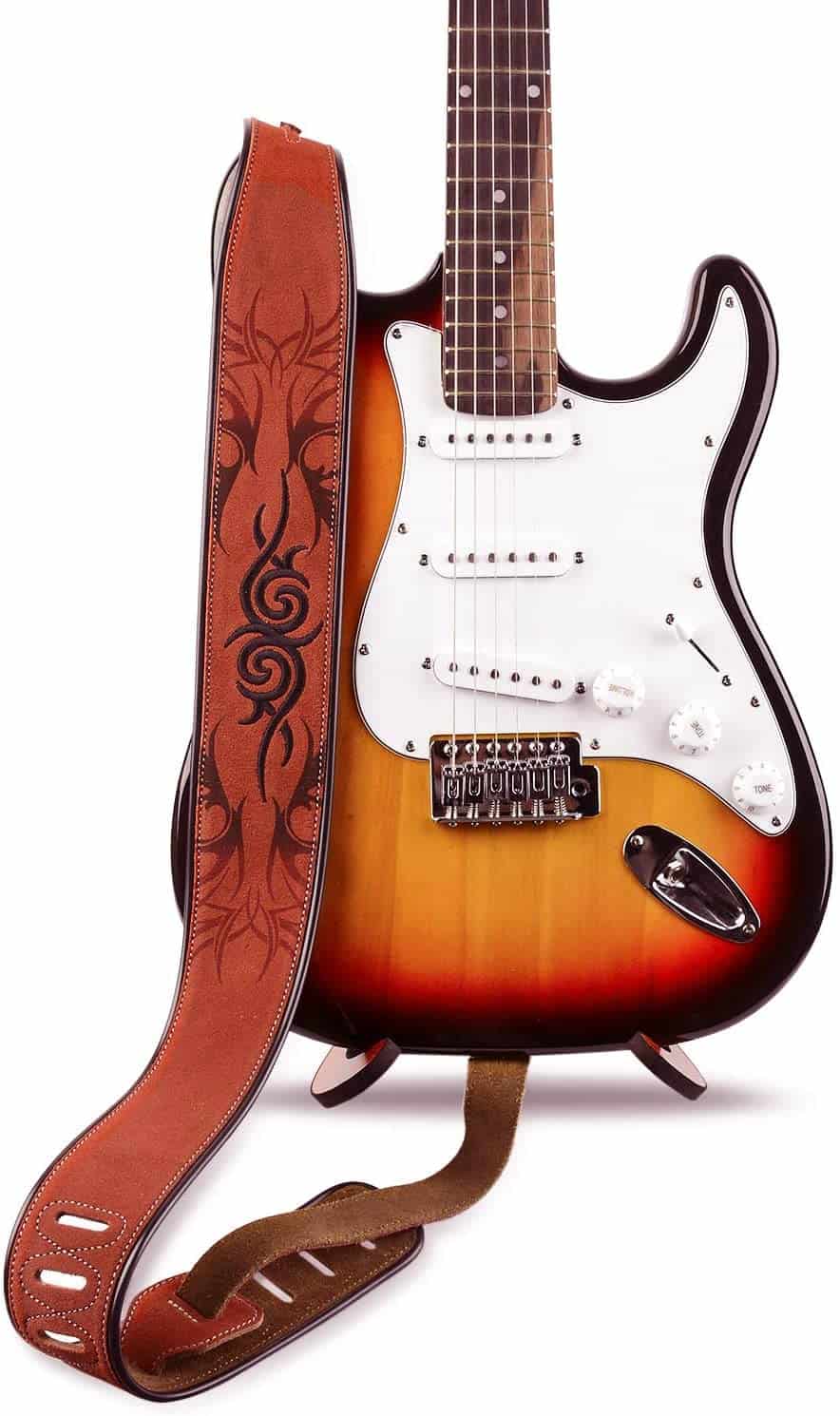 Correa de cuero para guitarra Dulphee, ancho de 2.8 - Imagen 5