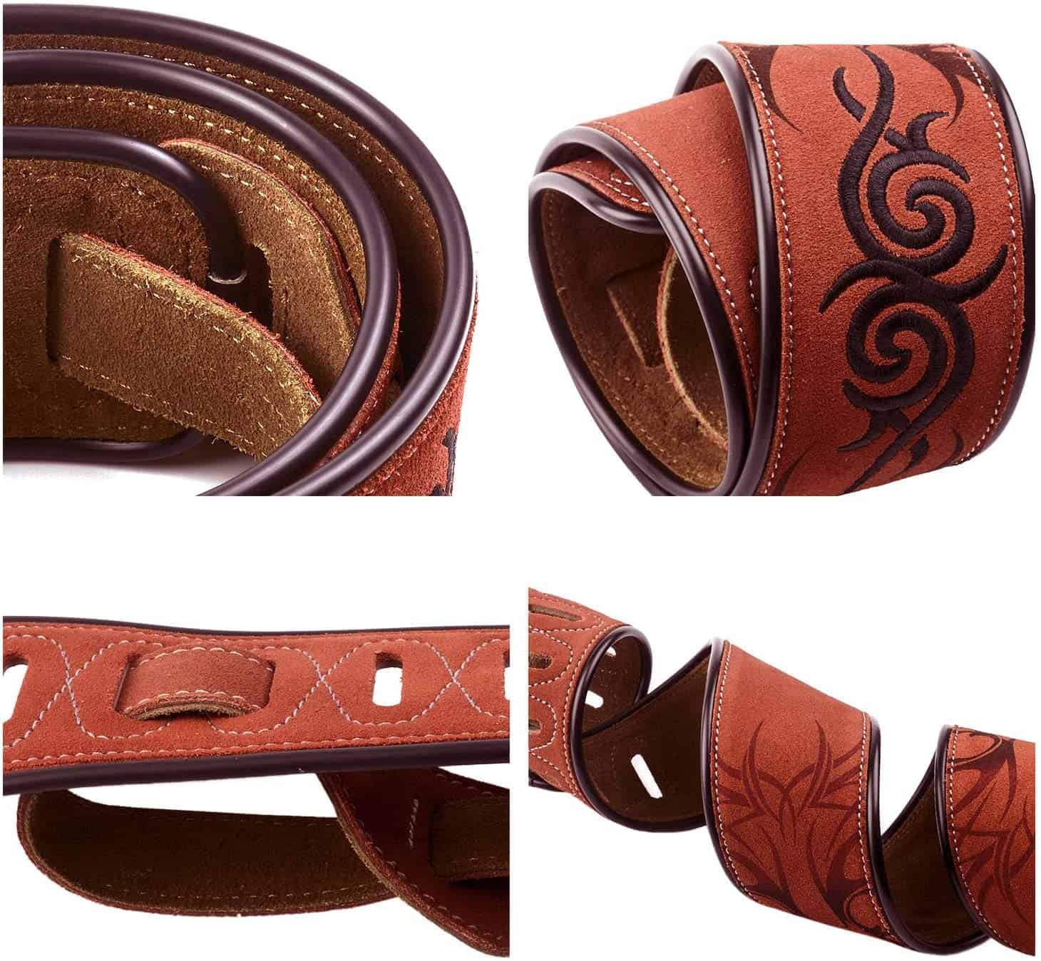 Correa de cuero para guitarra Dulphee, ancho de 2.8 - Imagen 6