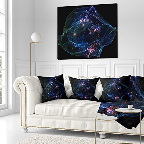 Almohada de decoración abstracta 'Blue Lights of Network' - Imagen 3