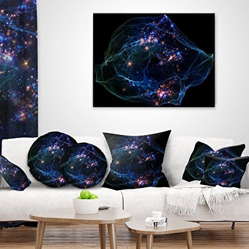Almohada de decoración abstracta 'Blue Lights of Network' - Imagen 4