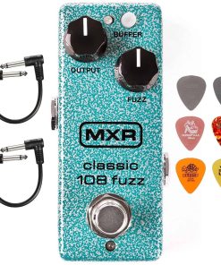 Pedal de Efecto MXR M296 Classic 108 Fuzz Mini con 2 Cables