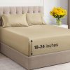 Juego de sábanas extra profundas para cama -Beige