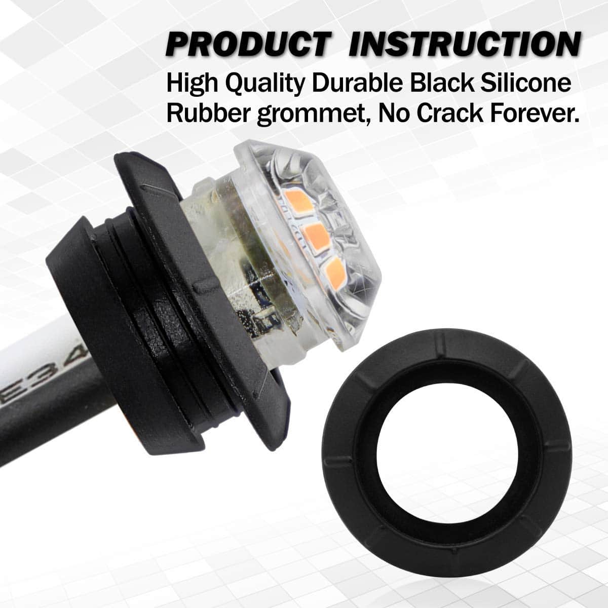 Meerkatt 3/4 Pulgadas Luz de Marcador Lateral Mini Redonda - Imagen 7