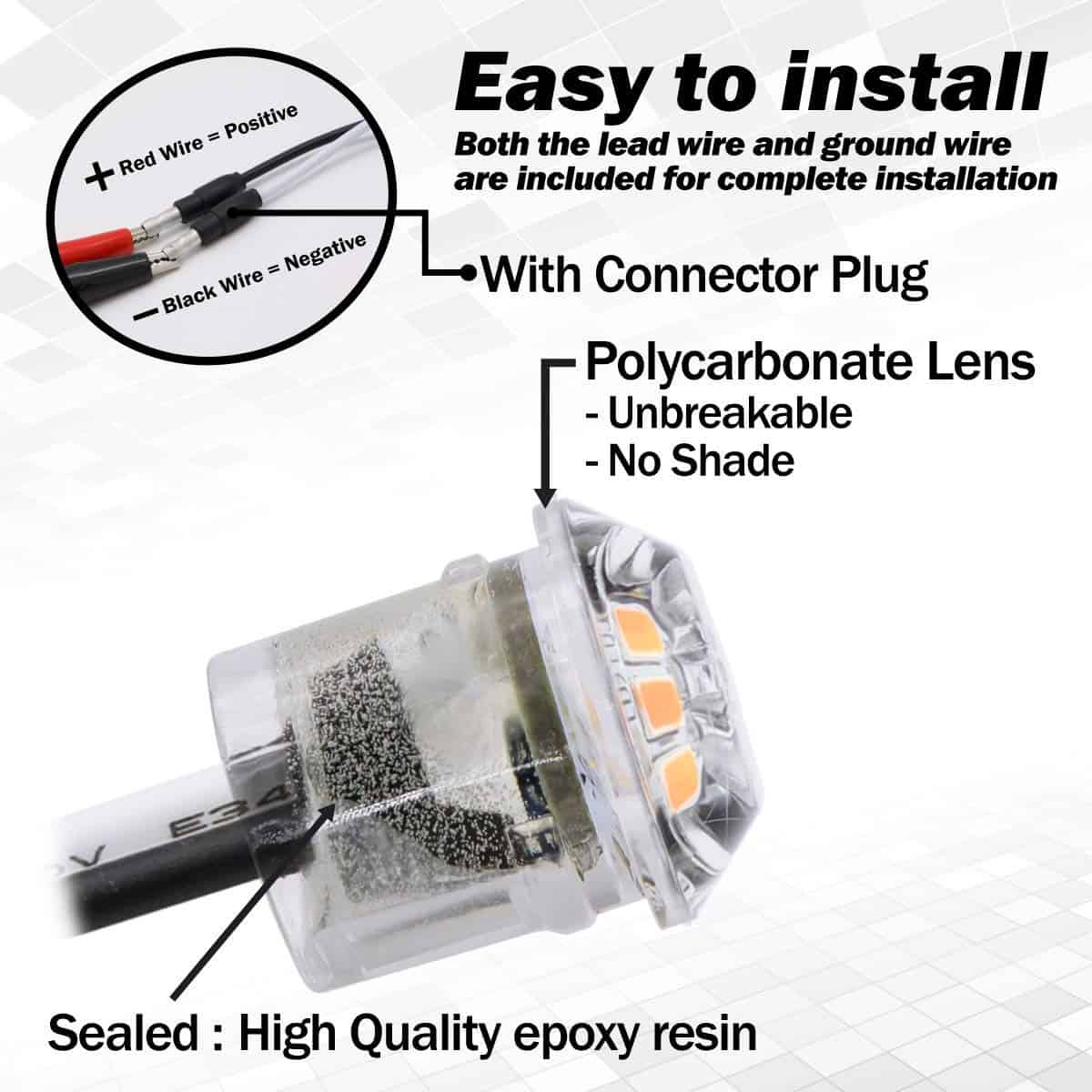 Meerkatt 3/4 Pulgadas Luz de Marcador Lateral Mini Redonda - Imagen 5