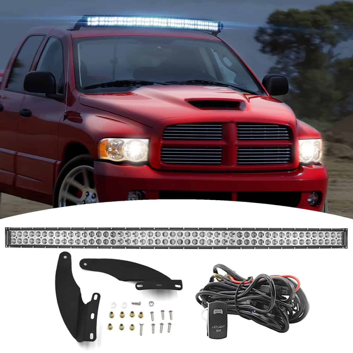 Barra de Luz LED Curvada DaSen 52" 300W con Soportes de