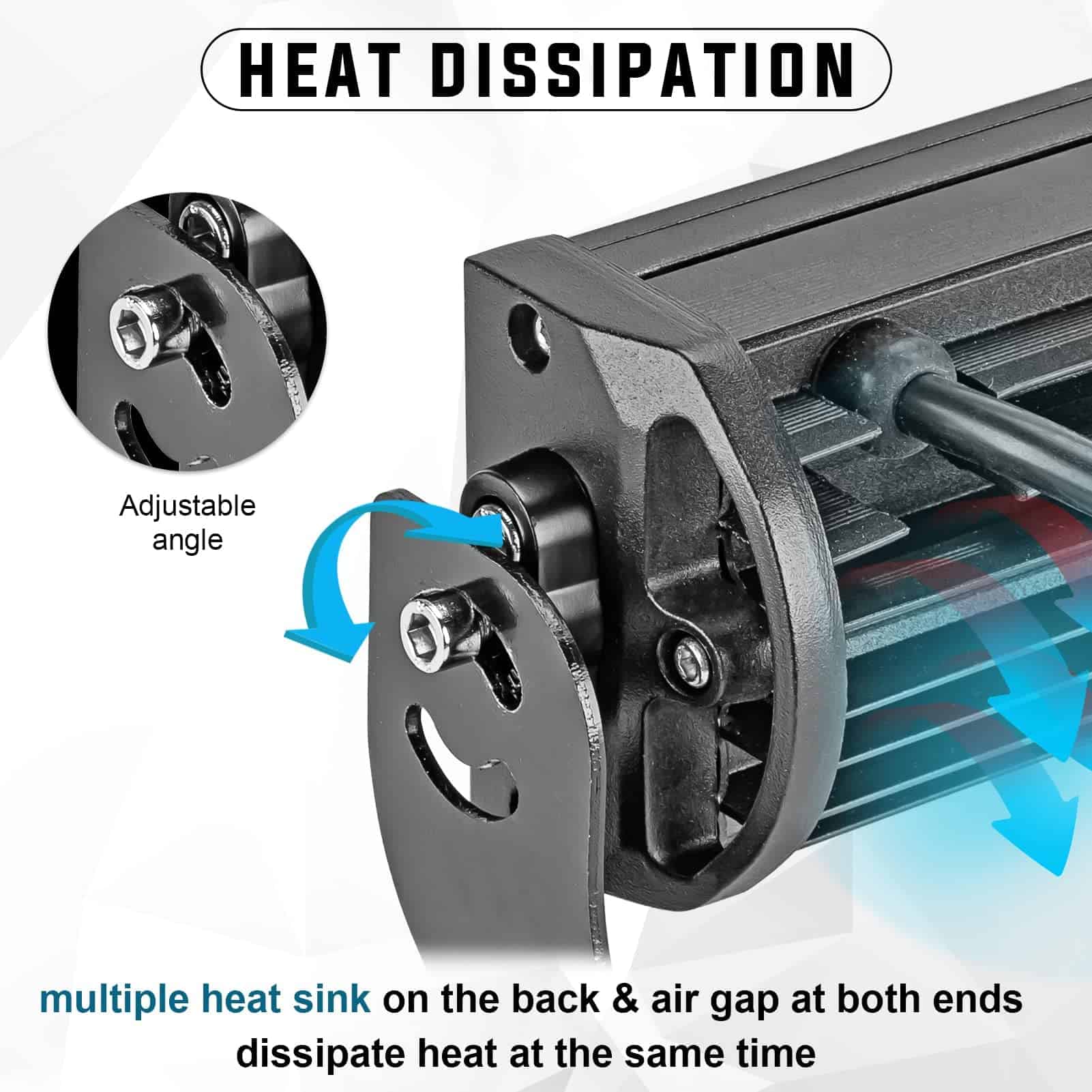 Barra de Luz LED Curvada DaSen 52" 300W con Soportes de - Imagen 5
