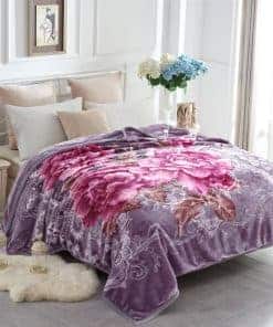 Manta de Felpa Coreana JYK 83" X 91", 5.7 LB - 2 Capas