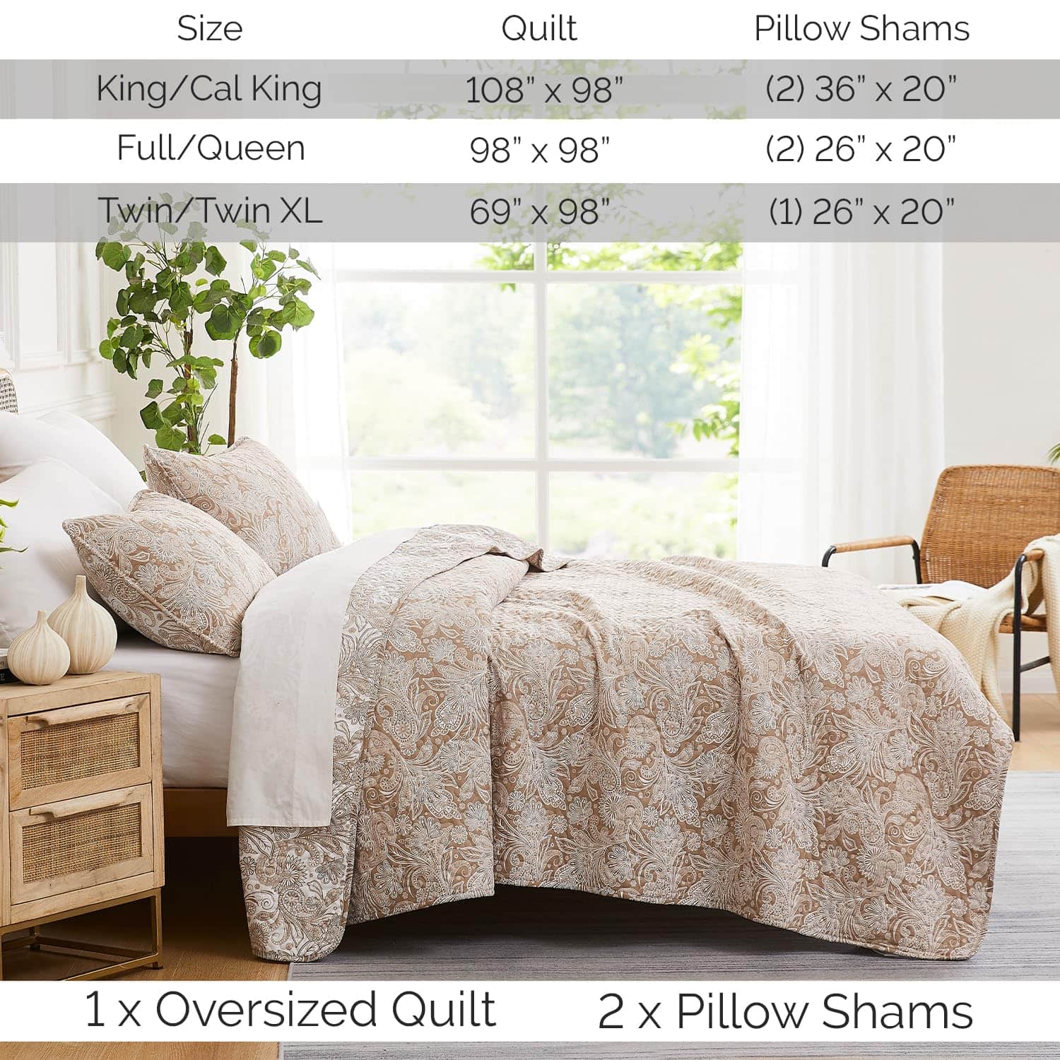 Juego de Edredón Paisley King/California Size de Southshore - Imagen 8