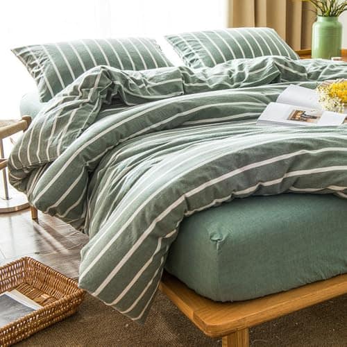 Juego de Funda de Edredón Verde DONEUS Tamaño Queen, Juego - Imagen 8