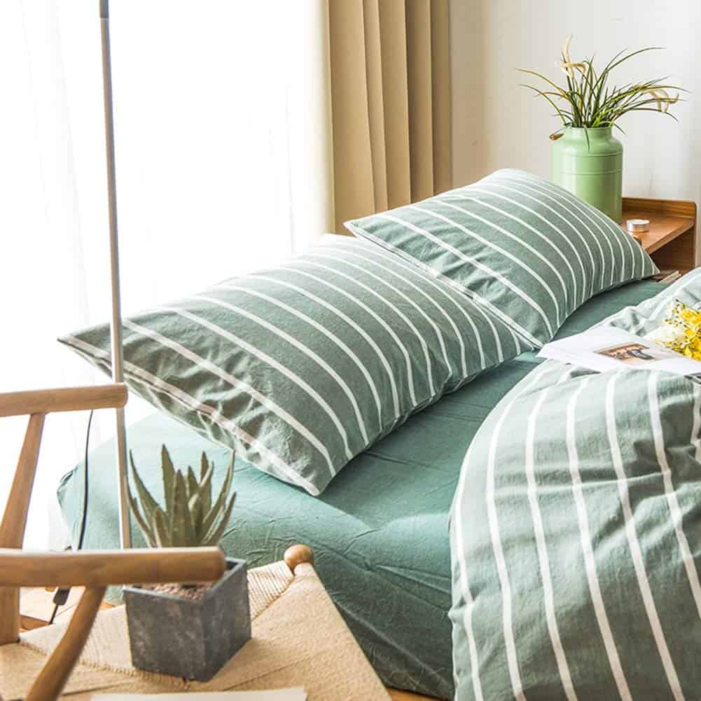Juego de Funda de Edredón Verde DONEUS Tamaño Queen, Juego - Imagen 4
