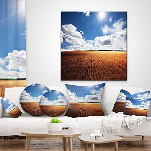 Almohada de decoración de campo expansivo bajo nubes - Imagen 4