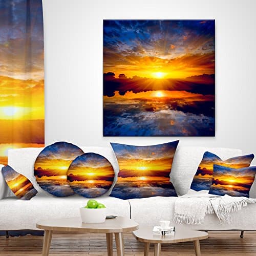 Cojín de sofá de alta calidad con diseño de atardecer - Imagen 4