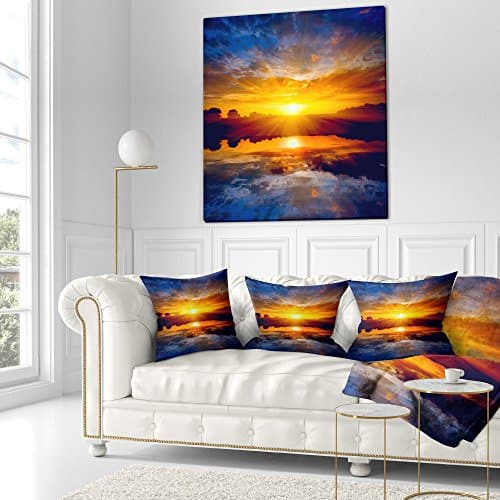 Cojín de sofá de alta calidad con diseño de atardecer - Imagen 3