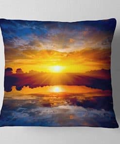 Cojín de sofá de alta calidad con diseño de atardecer