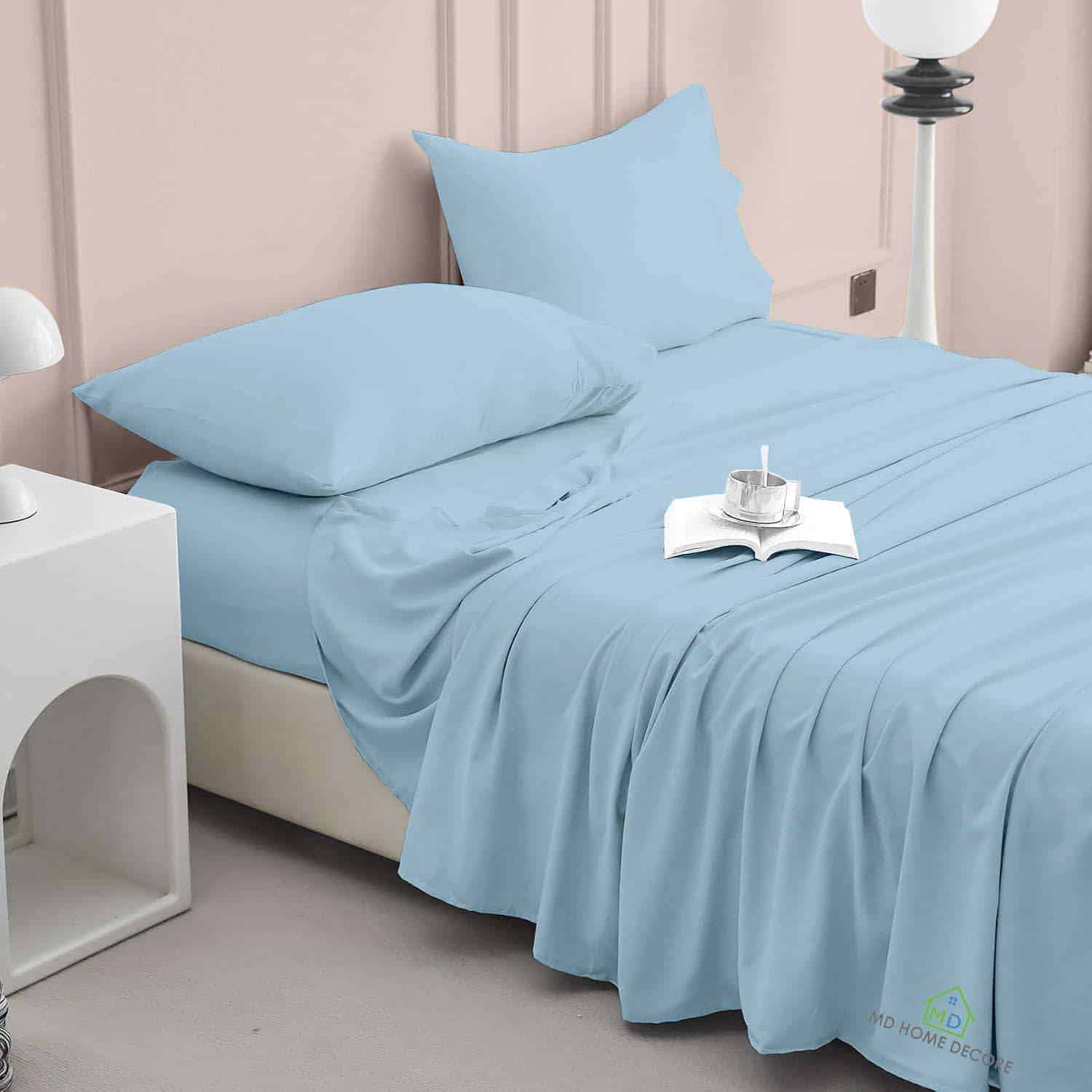 Juego de sábanas de lujo para hotel, tamaño queen 4 piezas, - Imagen 3