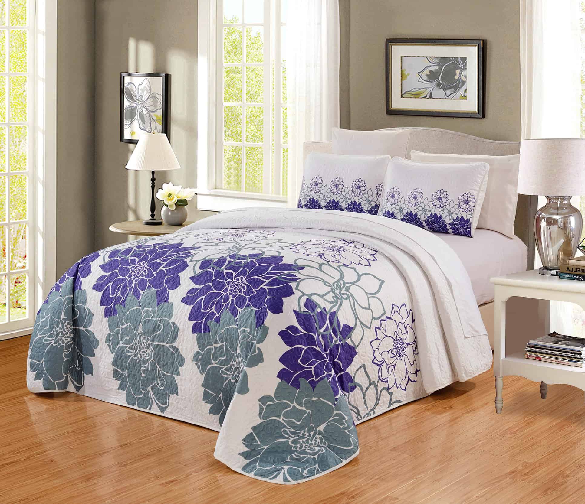 Juego de Colcha Reversible Super King Size de 3 Piezas