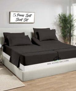 Juego de sábanas divididas de 600 hilos 5PC Split King para