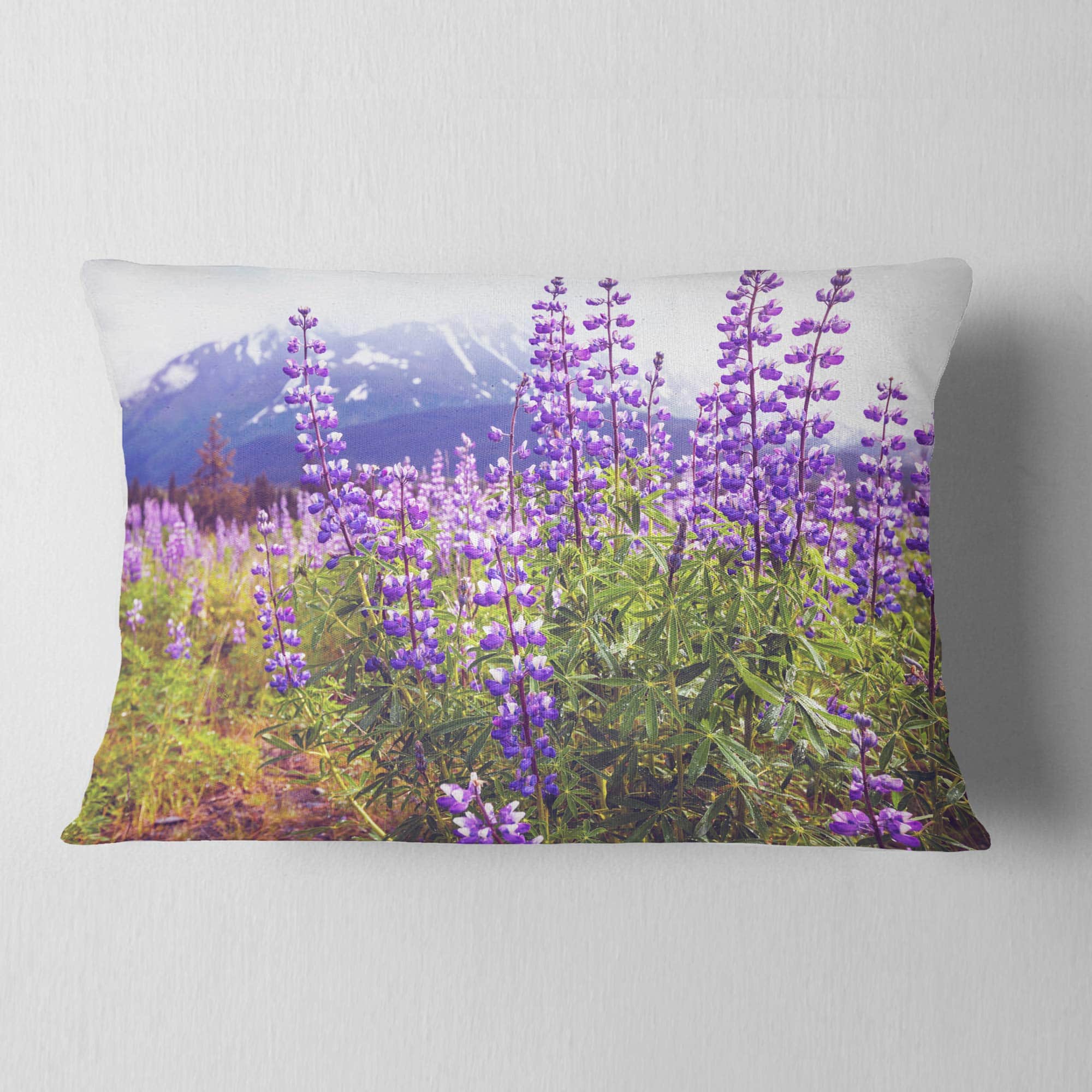 Funda de Cojín Lumbar Decorativa de Diseño Arte en un Prado