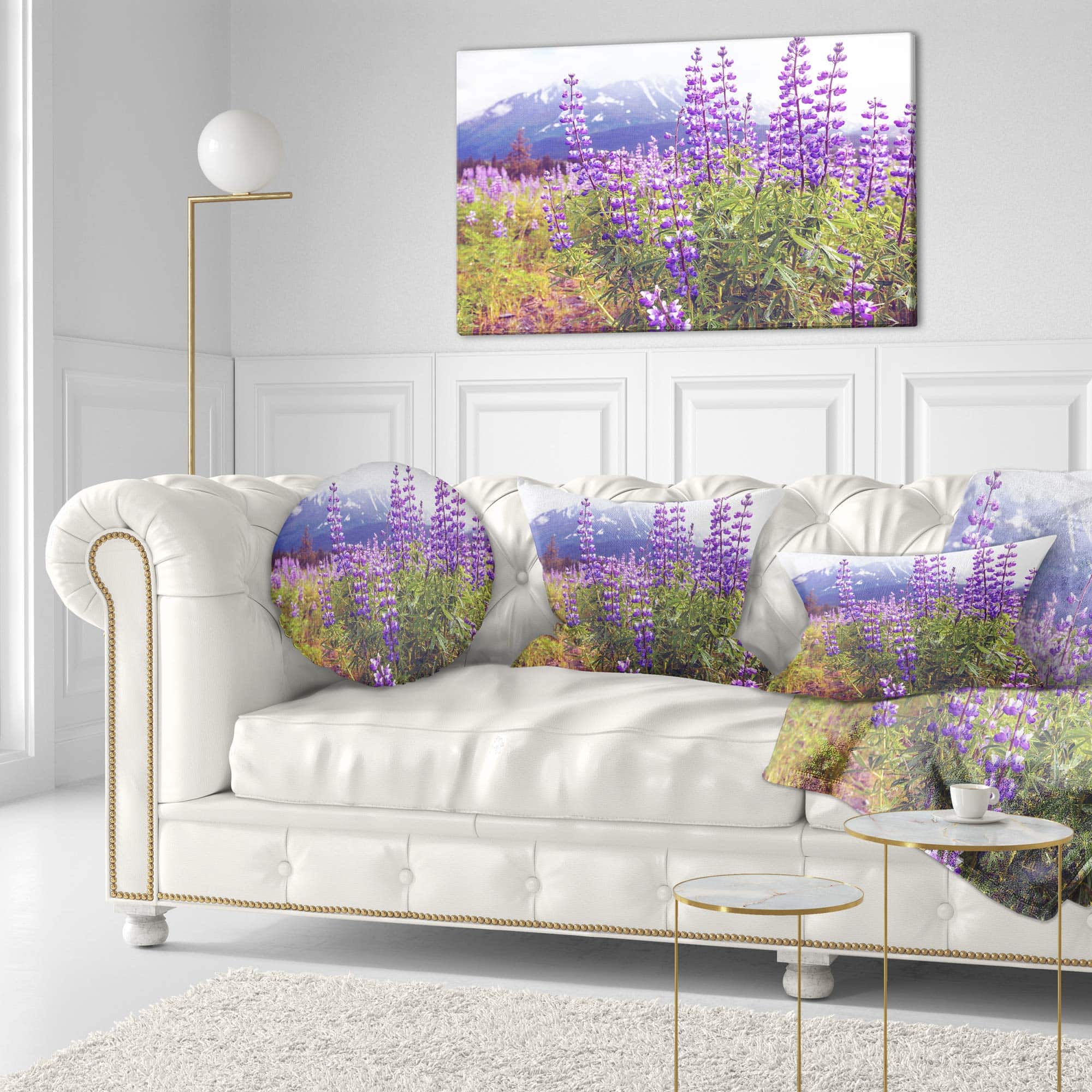 Funda de Cojín Lumbar Decorativa de Diseño Arte en un Prado - Imagen 3