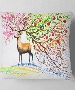 Fundas para almohadas decorativas con ciervos con hermosos