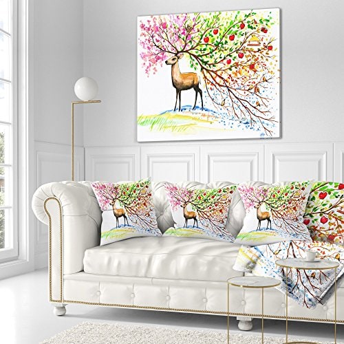 Fundas para almohadas decorativas con ciervos con hermosos - Imagen 3